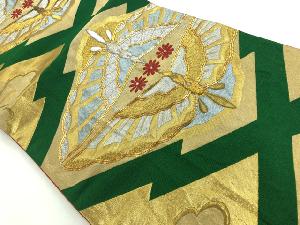 アンティーク　花菱模様刺繍袋帯（材料）